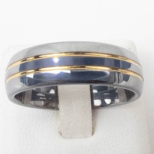 Tungsten Carbide Two-Tone Ring Size 11