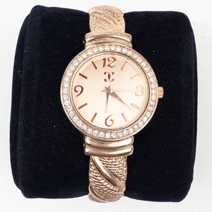 Rose Quartz Cuff Bracelet Watch