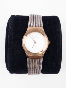 Skagen Rose-Tone Quartz Watch With Mesh Bracelet