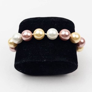 Simulated Pearl Gold Tone Bracelet - 8 in