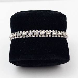 Silver-Tone Rhinestone Bracelet