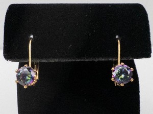 Mystic Topaz Gold-Tone Leverback Earrings