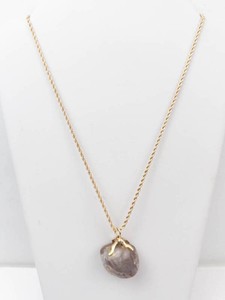 Gold-Tone Agate Pendant Necklace