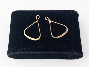 Gold-Tone Geometric Triangular Drop Earring Jackets