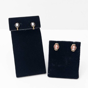 Vintage Cameo Earrings - 2 Pairs, Clip-On & Pierced