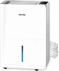 $230 AEOCKY 50 PintDay, 3500Sq.Ft Ultra-Quiet 40dB Dehumidifier with Drain Hose