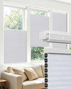 Allesin zen No Drill Top Down Bottom Up Cellular Shades,White,35.5 Wx64 H