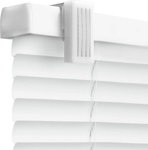 REGAL estate Strong Hold Magnetic Door Mini Blinds, White, 25 x 42 in