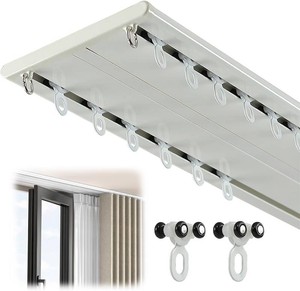 Double Row Curtain Track Silent Heavy Duty Drop Ceiling Curtain Track
