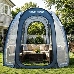 $140 WildFinder 10x10 Pop Up Screen House Tent, Screened Canopy with Mesh Walls