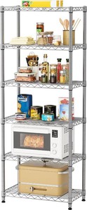Golpart 6Tier Adjustable Storage Shelves Metal Wire Shelving Standing Shelf