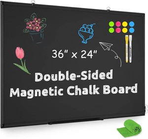 Magnetic Chalk Board Black Chalkboard Double-Sided Blackboard for Wall