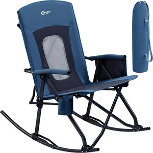 Portal Oversized Folding Rocking Camping Chair Portable 400 lbs Mesh