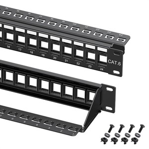 Cable Matters 1U 24 Port Keystone Patch Panel with Cable Management