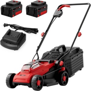 $180 MZK 20V 13-Inch Electric Lawn Mower, Compact Brushless Mower