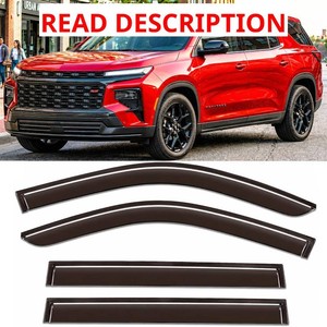 2024-2026 Tape-On Rain Guards for Chevrolet Chevy Traverse Side Window Visor Deflectors Extra Thick Shade LS LT Z71 High Country RS 2025
