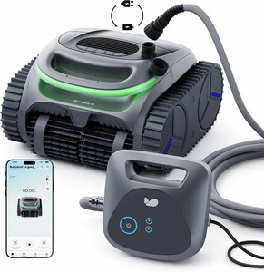 $1600 (2026 New) BUBLUE C20H Gen2 Pool Vacuum for Inground Pools, Corded & Cordless Hybrid Pool Cleaner Robot with Smart Navigation, APP Control, Clean FloorWallShallow for Pools Up to 1615 Sq.Ft, Gray
