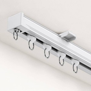 Ceiling Curtain Track 6ft-9ft, Heavy Duty Curtain Tracks, White