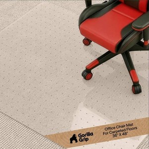 GORILLA GRIP Office Chair Mat for Carpet Floors, Heavy Duty 36x48 Clear