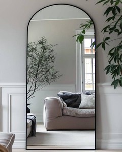Antok 58 x19 Arched Full Length Mirror, Floor Mirror with Stand,Black