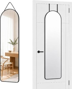 SCWF-GZ 47x14 Full Length Mirror Over the Door,Wall MountedRope Hang Black