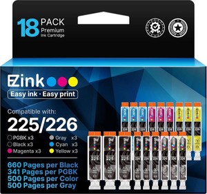 E-Z Ink Compatible Replacement for Canon PGI-225 CLI-226 Ink Cartridges