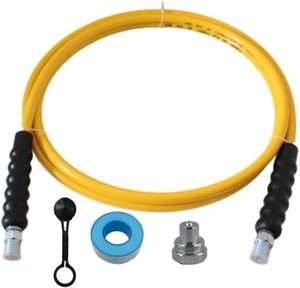 LX Hydraulics 6 10000psi High Pressure Hydraulic Hose CH-604 Coupler 38 NPT Thread Hydraulic Hose Assembly,14 ID x 6 ft (YELLOW, 6 10000 PSI 38)