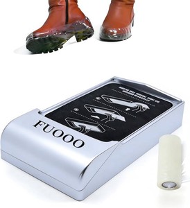 Automatic Shoe Cover Dispenser Mechanical Shoe Film Machine, Hands-Free Shoe Wrapper with 600 Uses Film Roll, Long-Term Use Disposable Covers for Home & Commercial
