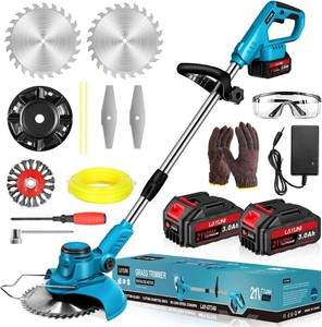 $120 Cordless Weed Wacker, 1300W Electric Weed Eater Battery Powered
