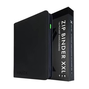 Vault X 16 Pocket XXL Trading Card Zip Binder, 1088 Cards, Premium Exo-Tec Album Material, 34 Side-Loading Pages, Folder for Collectible Games, Sports, TCG (Black)