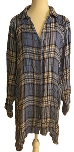 Relativity Brand- Light Weight Plaid Tunic Shirt - Size 2X