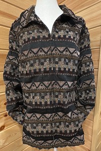 CJ Banks-Womens-Long Sleeve Blazer-Black and Tan-Size 2XL