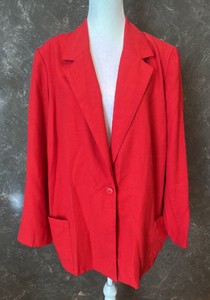 Studio Works-Womens- Vintage Red Single-Button Blazer. Size 20W