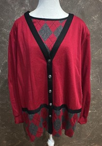 Vintage Alfred Drunner Sweater-NWT-Womens-Two-in-one Faux Cardigan Pullover Sweater.  Size 2XL Petite