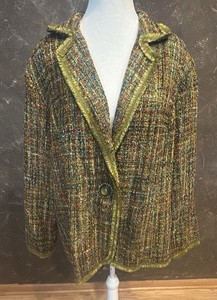 Dress Barn Brand-NWT-Vintage Woven Chenille Tweed Blazer-Size 20W