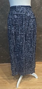 Sag Harbor-NWT-Navy Blue-Patchwork-Maxi Skirt-Size 2X