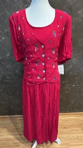 S.L Fashions-NWT-Two-Piece Illusion Midi Dress-Size 20