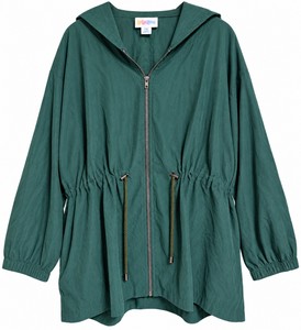 LuLaRoe Womens 2XL Green Hooded Zip-Up Lightweight Jacket