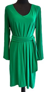 Tiana B. Womens Emerald Green Faux-Wrap Long Sleeve Dress, Size XL
