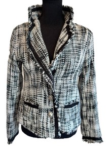 Say What Brand. Womens Tweed Coco Fringe Blazer. Size Large