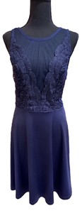 Grace Karin Brand - Womens Navy Blue Sleeveless Lace Patchwork Party Cocktail Dress. Size XL