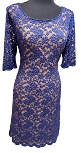 Connected Apparel Brand - Womens Deep Nave Lace Dress - Size 12