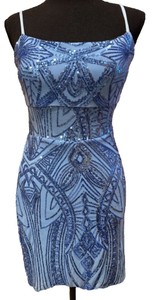 Speechless Brand - Womens Light Blue Sequins Mini Dress. Size Medium