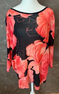 Fashion Bug Brand-Womens-Semi-Sheer-Mesh-Tunic-Blouse-Size 2224