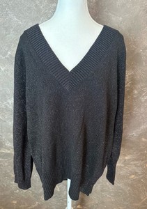(R)elativity Brand-Womens-V-Neck-Knit-Sweater-Size 2X