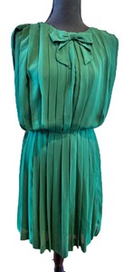 ModCloth Brand - Womens Pleated Green Dress. Size Large