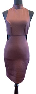 BlueBlush Brand - Womens Ribbed High-Neck Bodycon Mini Dress. Size Medium