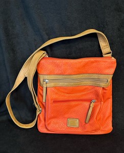 Rosetti Brand-Sage-Red-Orange colored-Triple Play Crossbody Bag