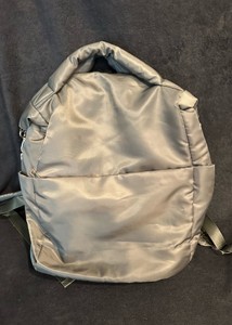 A New Day Brand-Silky Texture-Light Gray-Padded-Nylon-Balloon Backpack