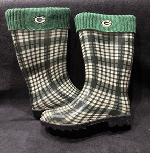 Green Bay Packers-Fashion Rainboots - Womens Size Small